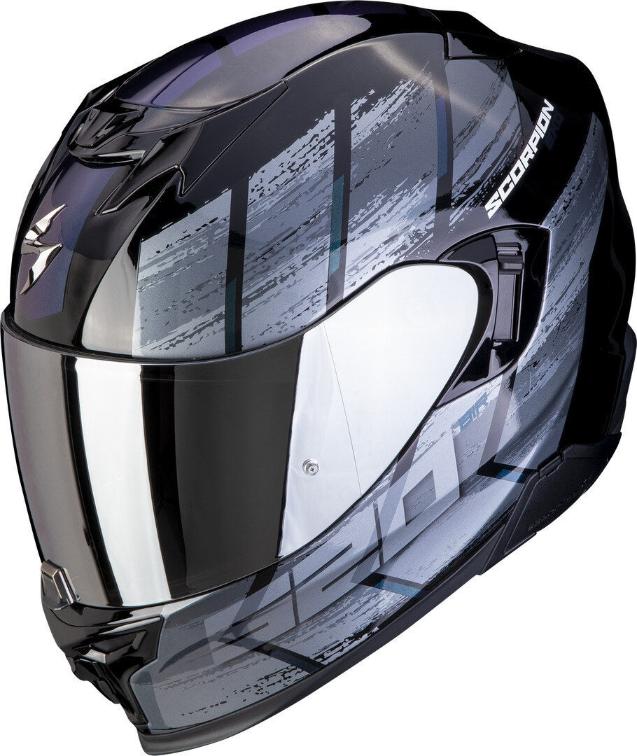 Scorpion EXO-520 Evo Air Maha Casco - Negro Gris Azul (XL)