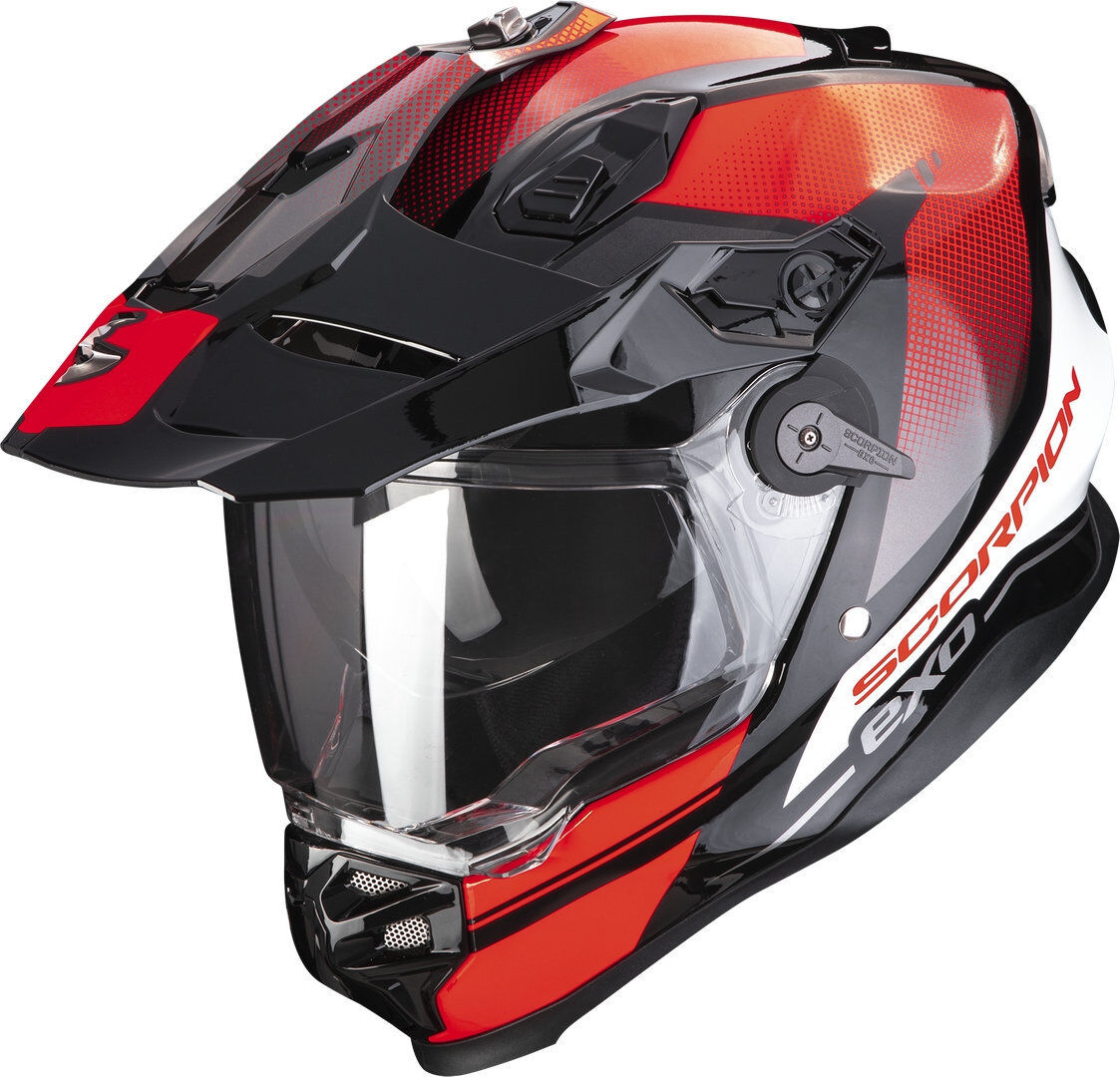 Scorpion ADF-9000 Air Trail Casco de motocross - Negro Rojo (L)