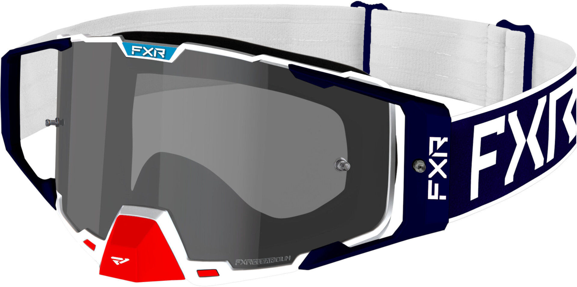 FXR Combat 2023 Gafas de motocross - Blanco Azul (un tamaño)