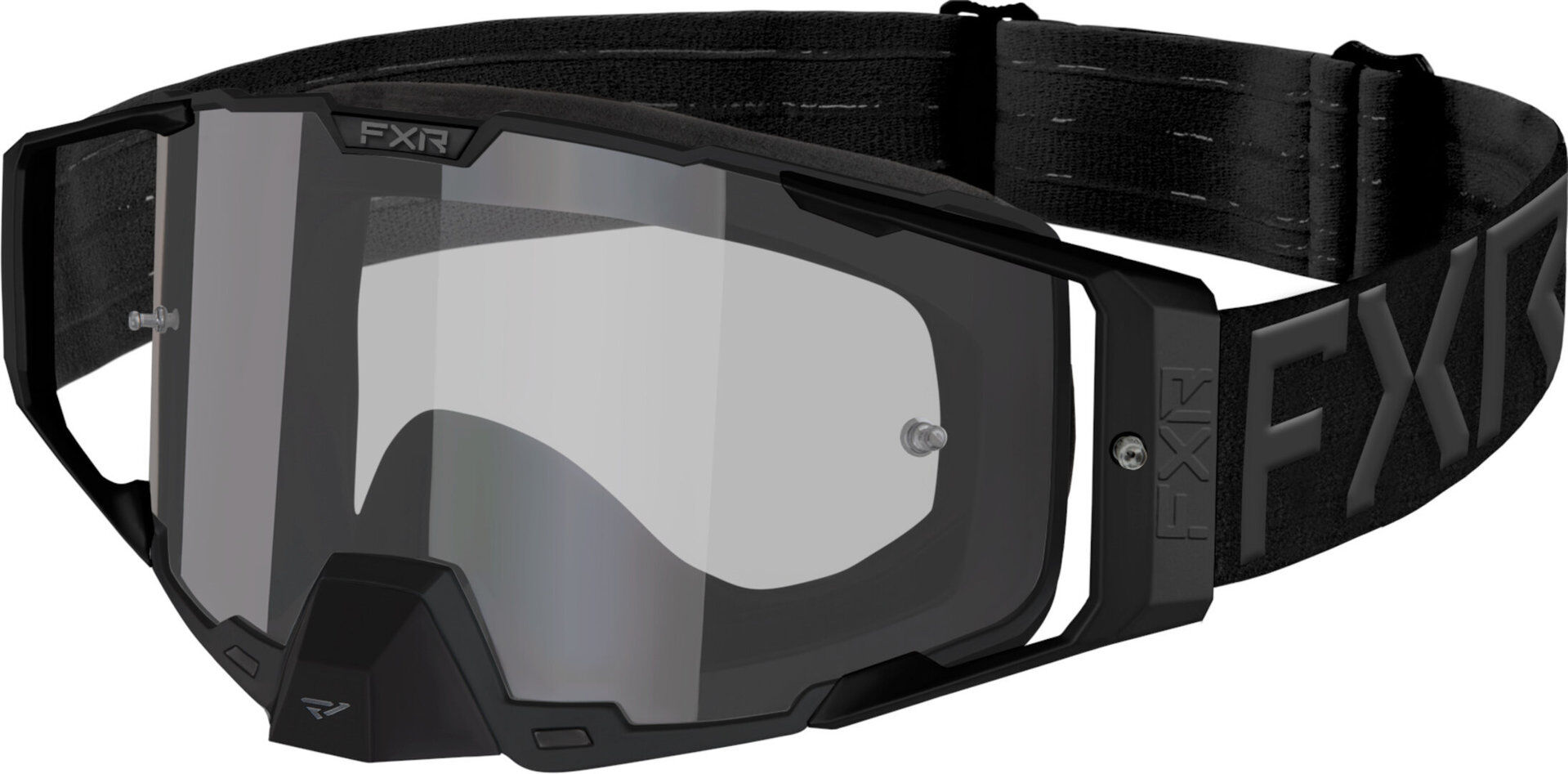 FXR Combat Clear Gafas de motocross - Negro (un tamaño)