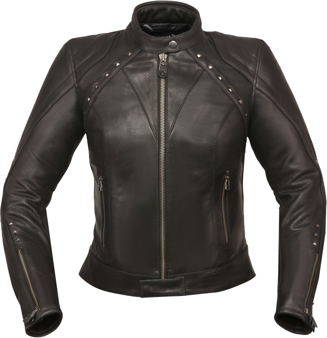 Modeka Jessy Gem Chaqueta de cuero para damas - Negro (34)