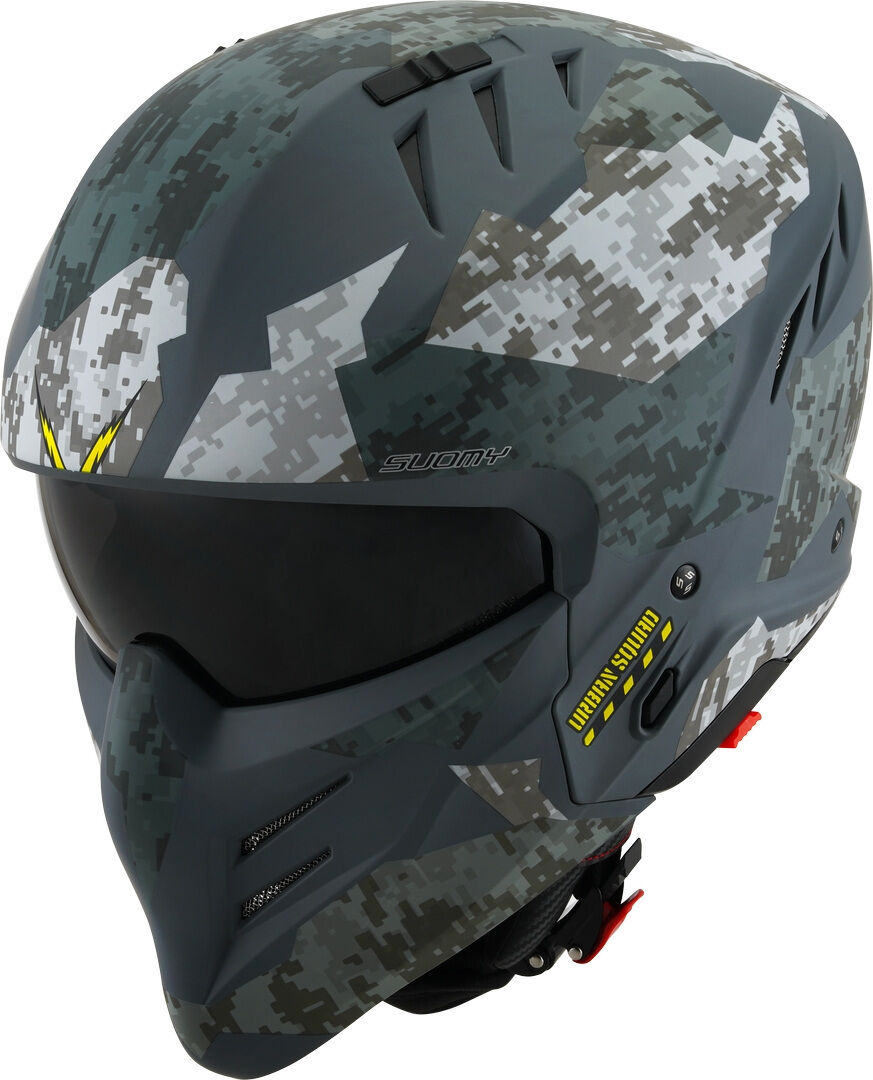 Suomy Armor Urban Squad Casco Jet - Negro Verde Marrón (XL)