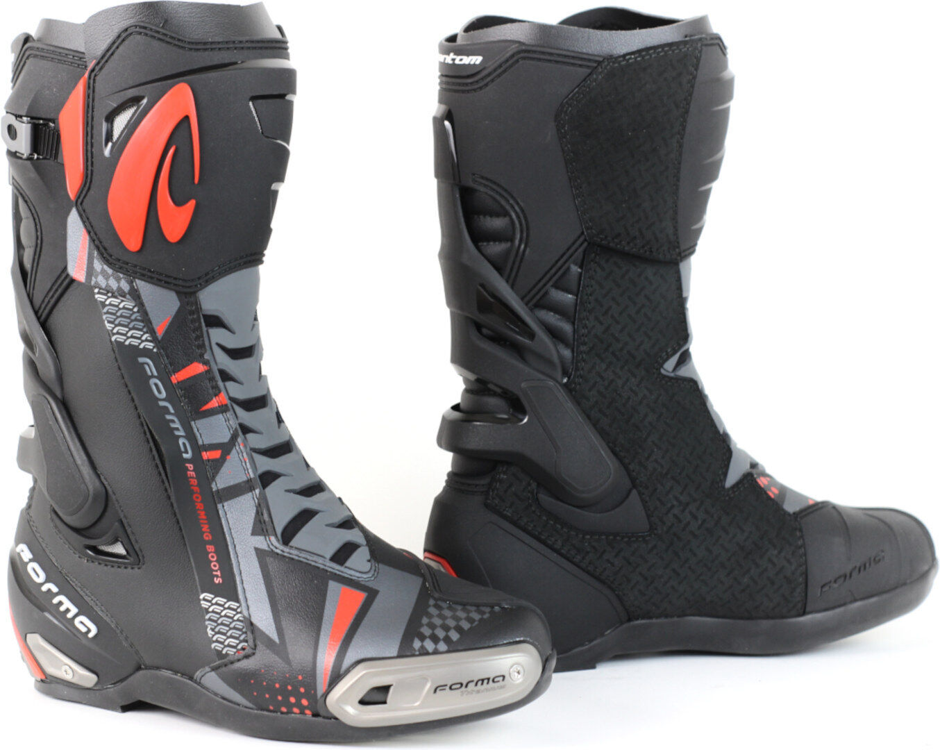 Forma Phantom Botas de moto - Negro Gris Rojo (41)