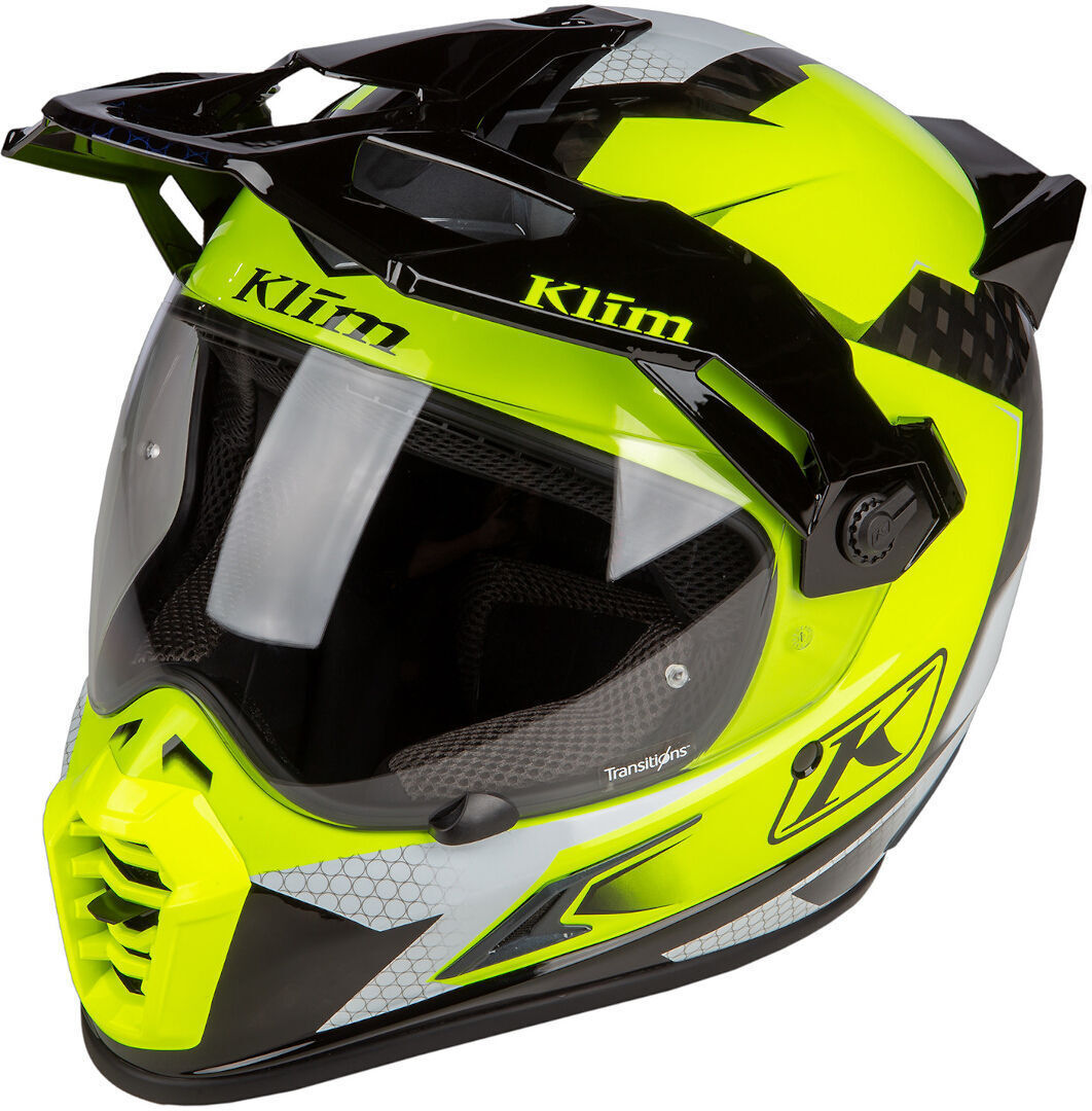 Klim Krios Pro Charger Casco de motocross - Negro Amarillo (2XL)