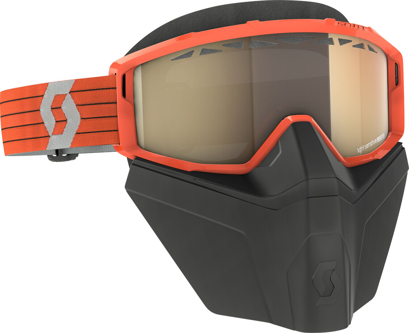 Scott Primal Safari Facemask Light Sensitive Gafas de nieve naranja/gris - Gris Naranja