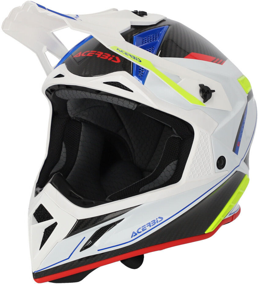 Acerbis Steel Carbon 2023 Casco de motocross - Negro Blanco (2XL)