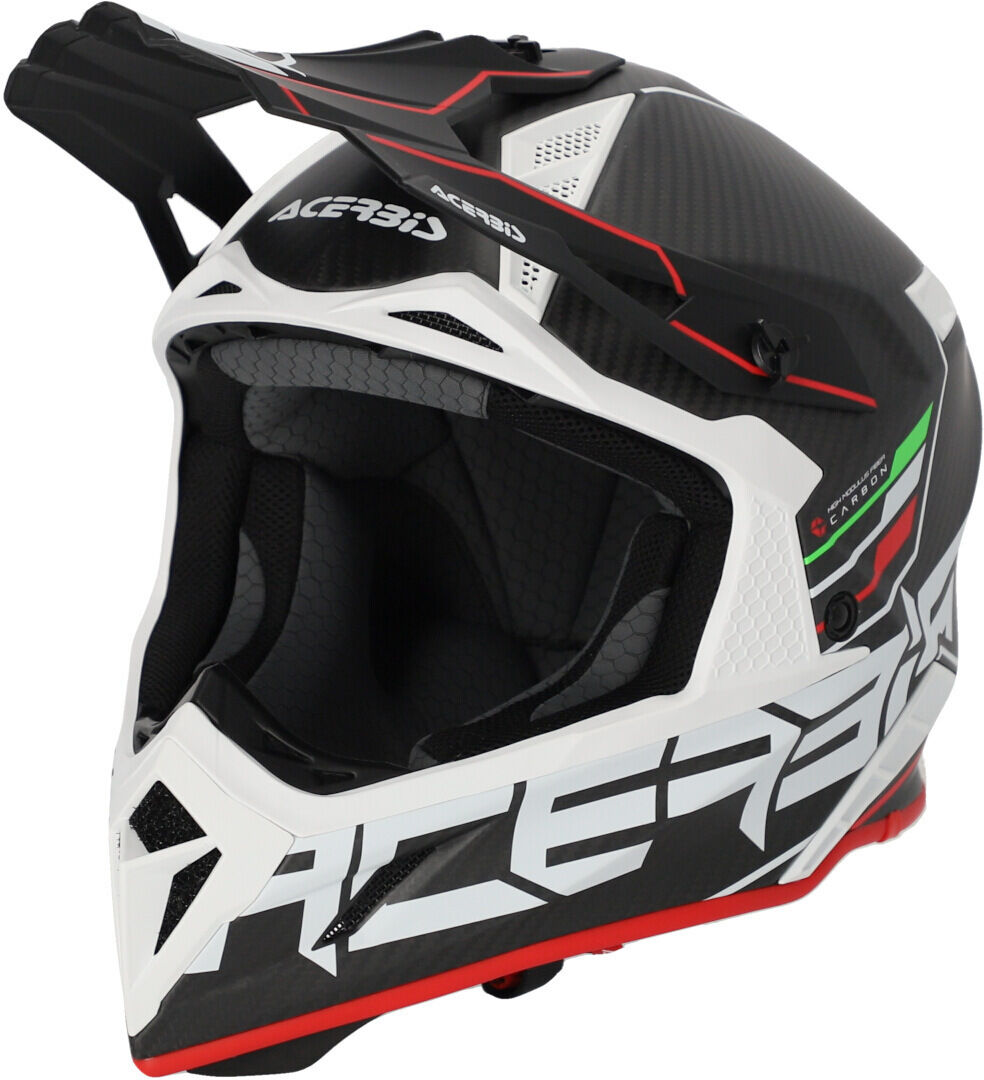 Acerbis Steel Carbon 2023 Casco de motocross - Negro Rojo (2XL)