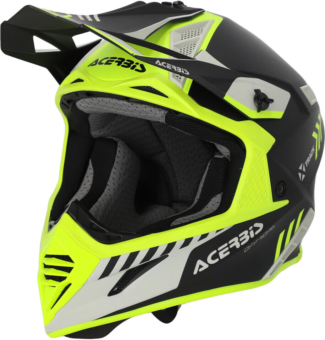 Acerbis X-Track Mips Casco de motocross - Negro Amarillo (2XL)