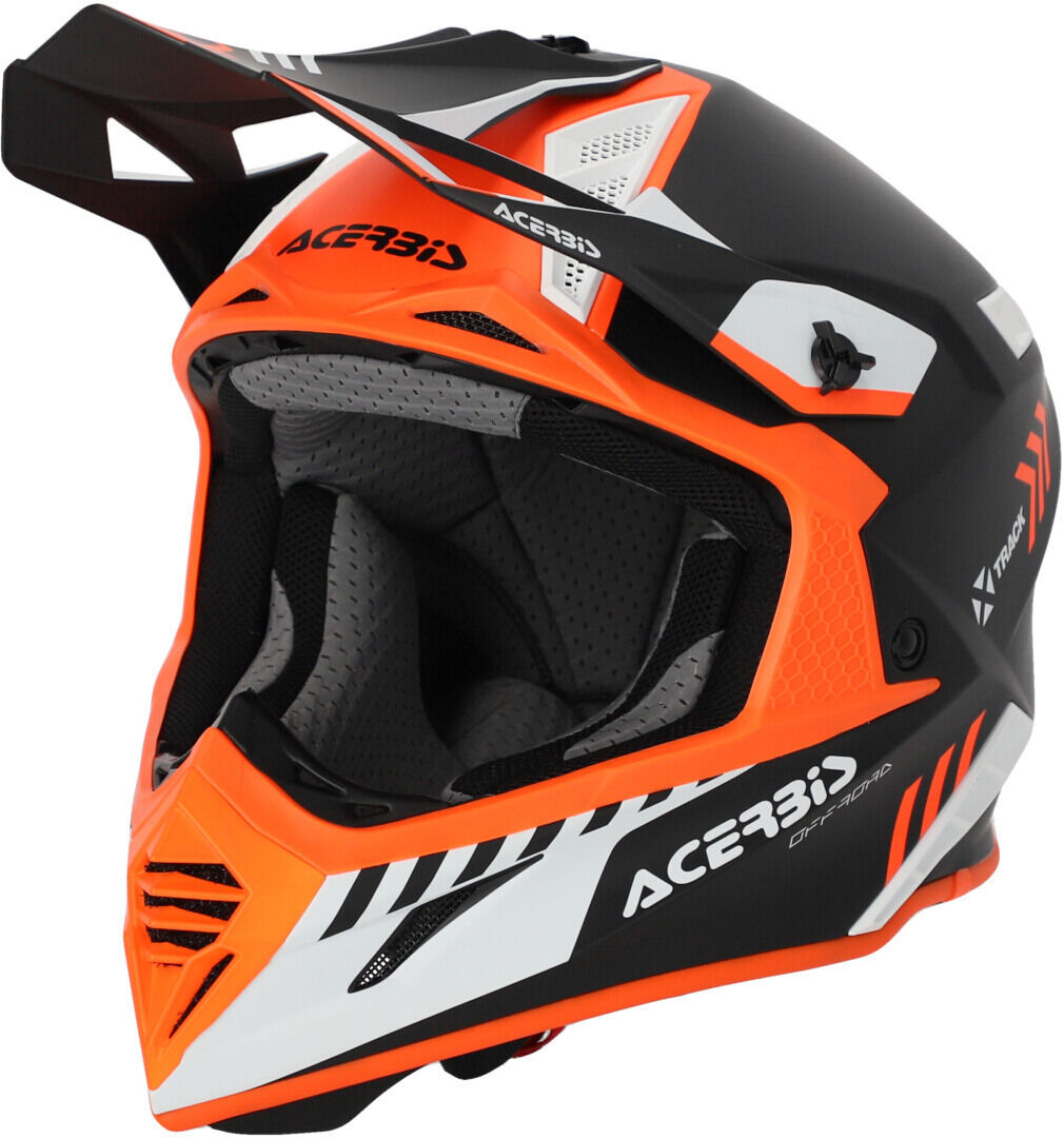 Acerbis X-Track Mips Casco de motocross - Negro Naranja (XL)