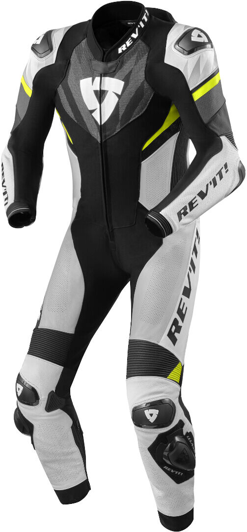 Revit Hyperspeed 2 Traje de cuero de motocicleta de 1 pieza - Negro Gris (52)