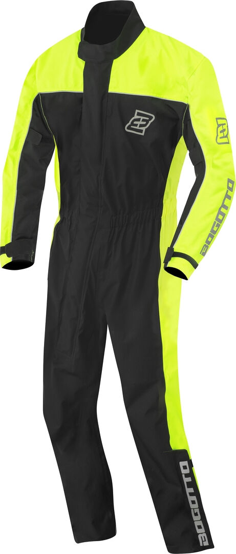 Bogotto Rain Traje de lluvia de motocicleta de una pieza - Negro Amarillo (XL)