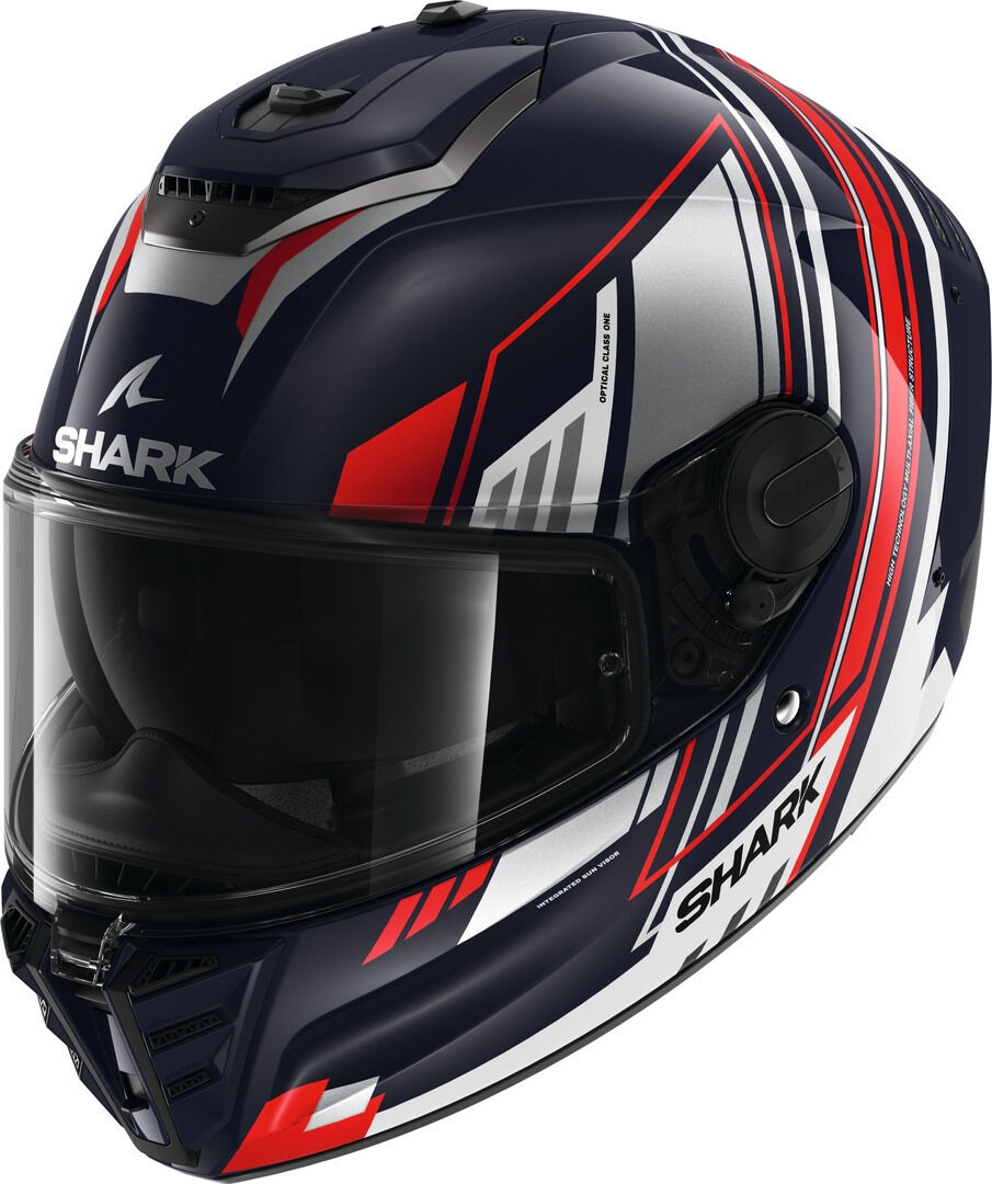 Shark Spartan RS Byrhon Casco - Blanco Rojo Azul (XL)