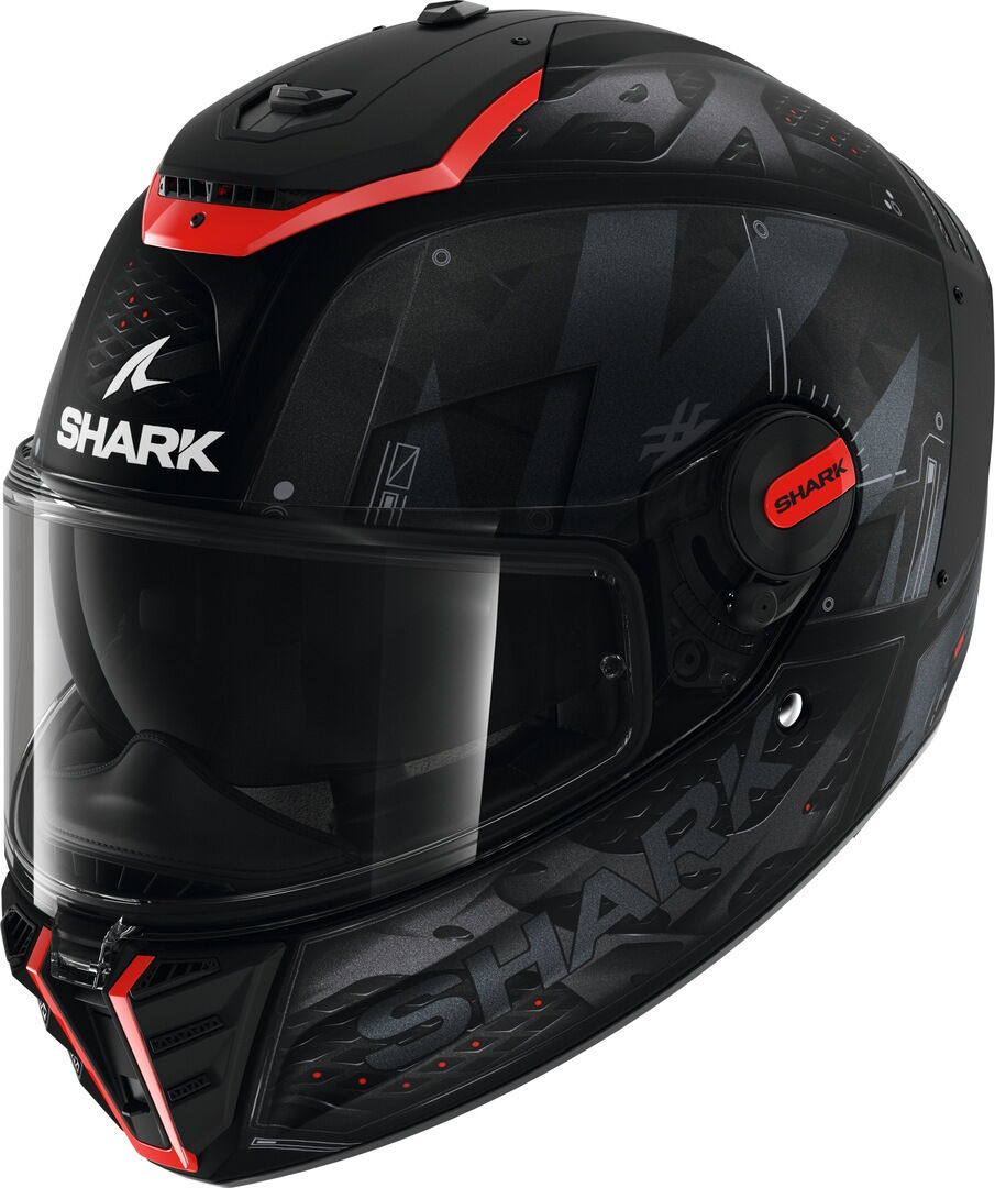 Shark Spartan RS Stingrey Casco - Negro Gris Rojo (M)