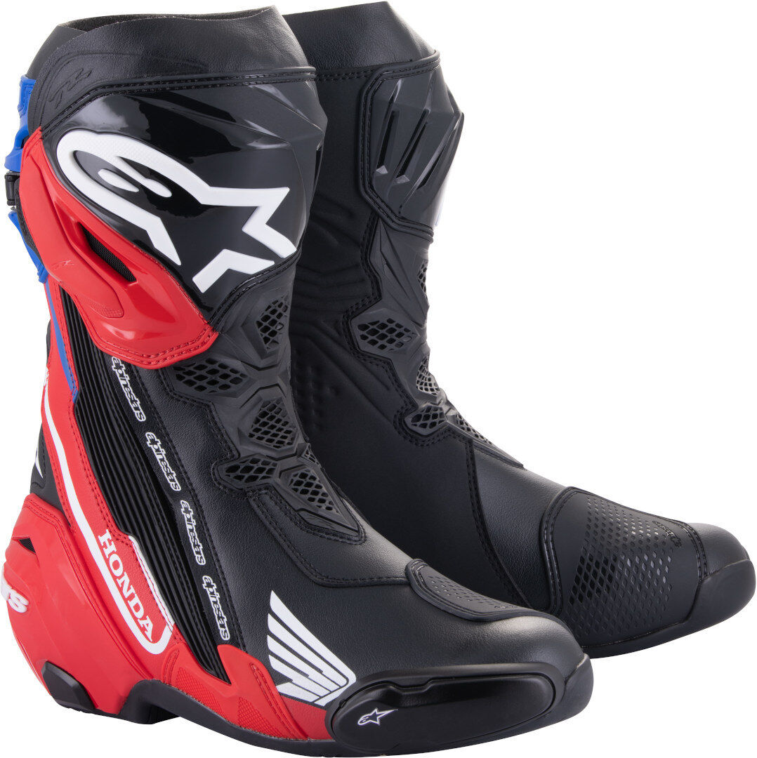 Alpinestars Honda Supertech R Botas de moto - Negro Rojo Azul (41)