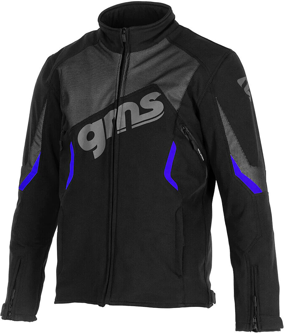 gms Arrow Chaqueta softshell de motocicleta - Negro Azul (XS)