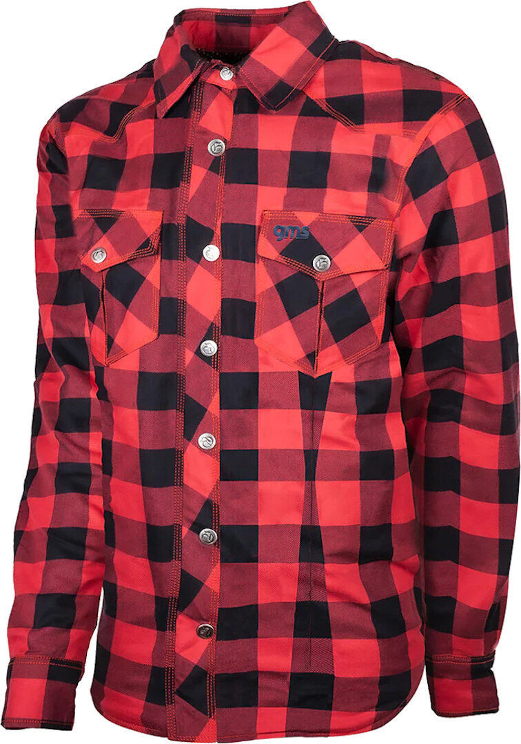 gms Jaguar Camisa de moto para damas - Negro Rojo (XL)