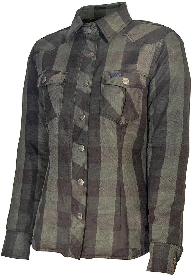 gms Jaguar Camisa de moto para damas - Negro Verde (L)