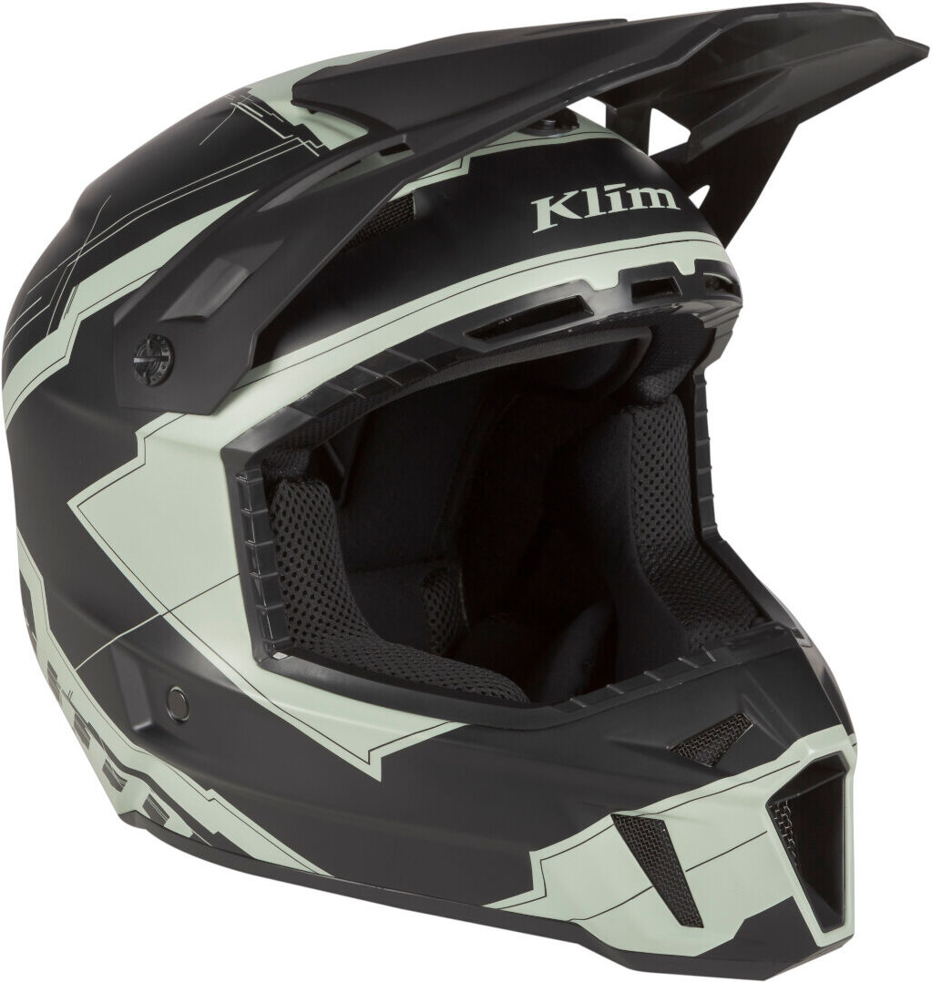 Klim F3 Verge Casco de motocross - Negro Gris (XL)