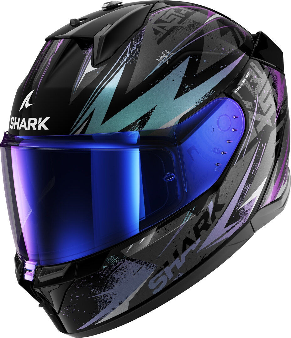 Shark D-Skwal 3 Blast-R Casco - Negro Verde Azul (M)