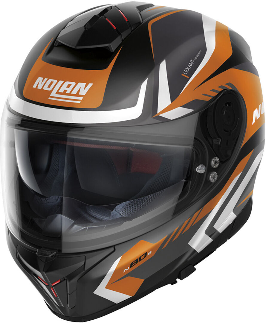 Nolan N80-8 Rumble N-Com Casco - Negro Naranja (L)