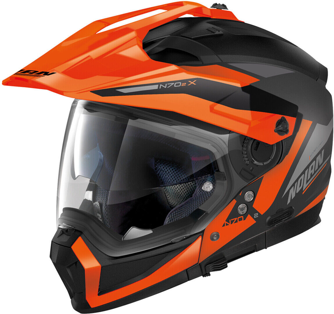 Nolan N70-2 X Stunner N-Com Casco de motocross - Negro Naranja (M)