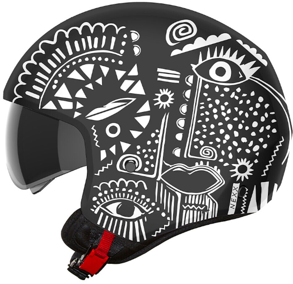 NEXX Y.10 Artville Casco Jet - Negro Blanco (2XL)