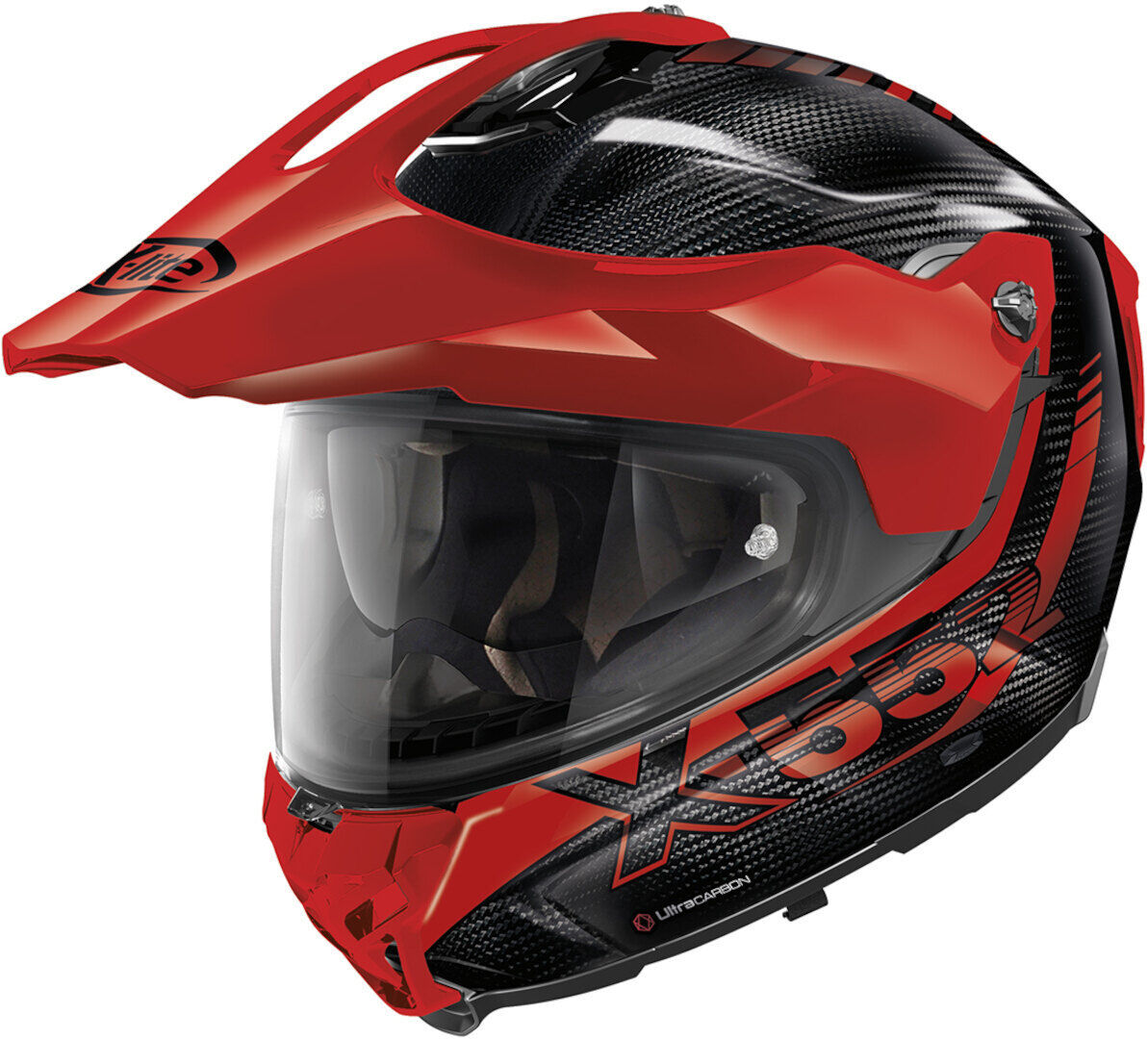 X-Lite X-552 Ultra Carbon Hillside N-Com Casco - Negro Rojo (XL)