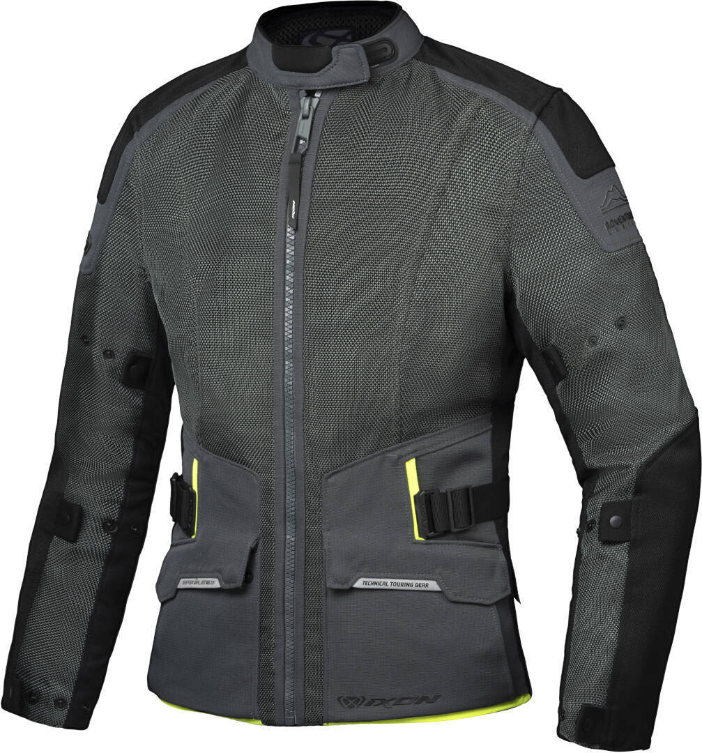 Ixon M-Njord Chaqueta textil de motocicleta - Negro Verde (L)