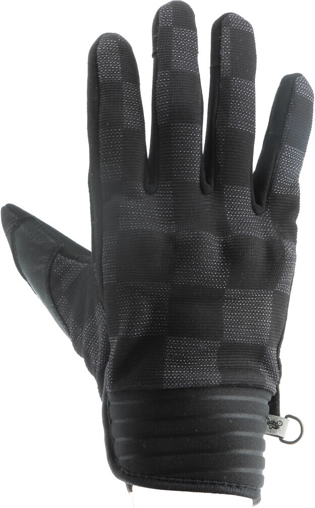 Helstons Simple Damier Guantes de motocicleta - Negro Gris (2XL)