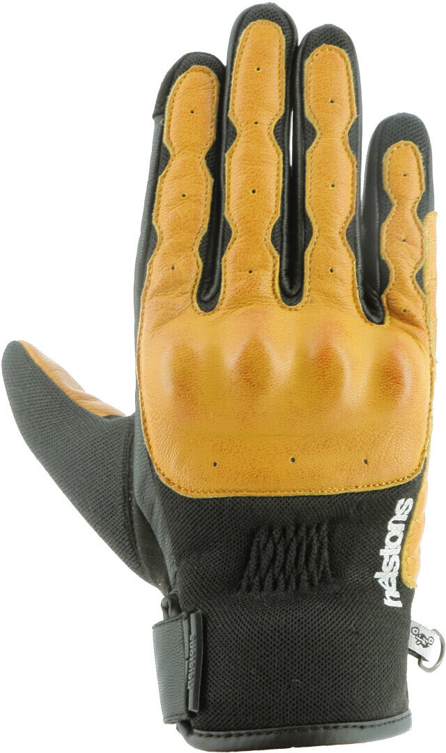 Helstons Go Guantes de motocicleta - Negro Amarillo (3XL)