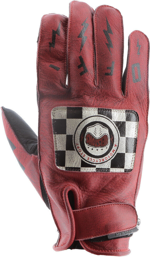 Helstons Logo Guantes de motocicleta - Negro Rojo (3XL)