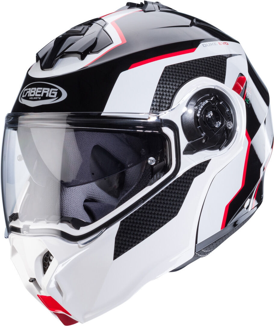 Caberg Duke Evo Move Casco - Negro Blanco Rojo (XL)