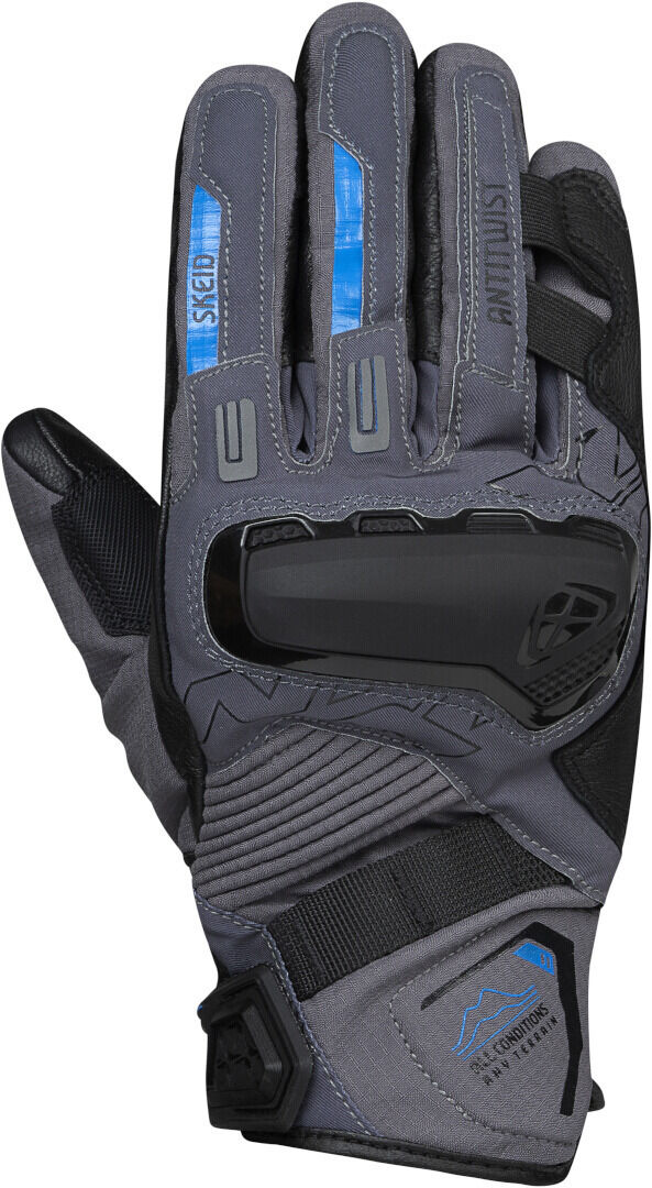 Ixon MS Skeid Guantes de motocicleta - Gris Azul (XL)