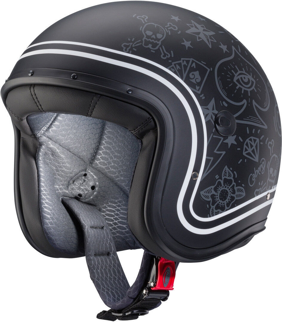 Caberg Freeride Tattoo Casco Jet - Negro Gris (XL)