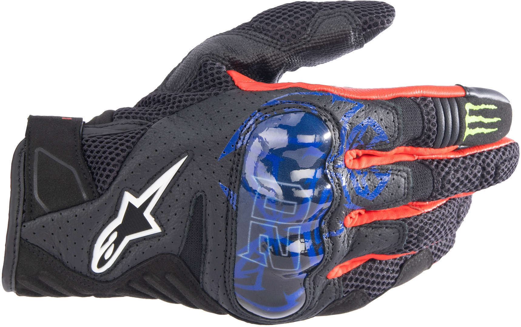 Alpinestars FQ20 SMX-1 Air V2 Monster Guantes de motocicleta - Negro Rojo Azul (2XL)