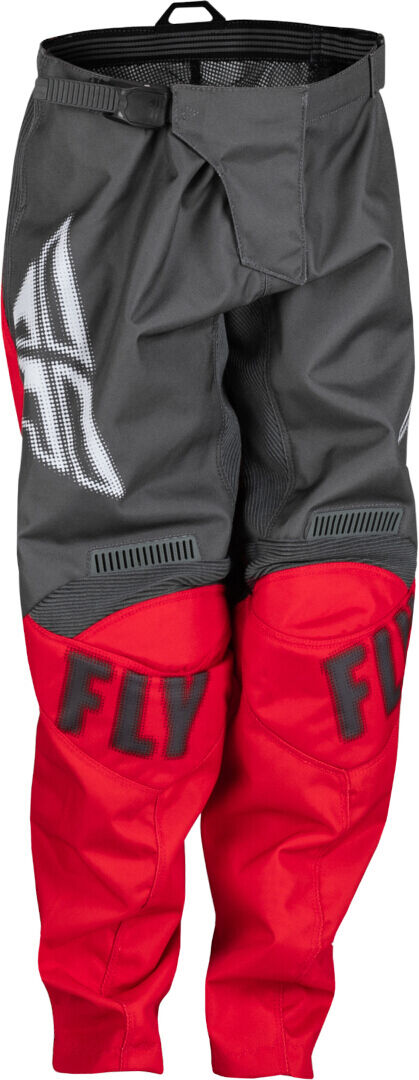FLY Racing F-16 Pantalones juveniles de motocross - Gris Rojo (XS)