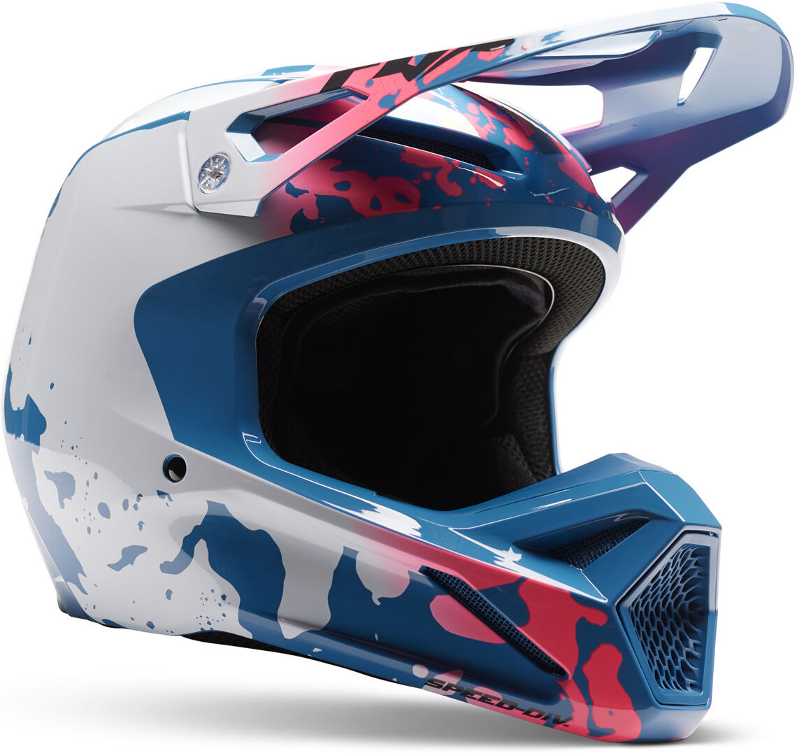 Fox V1 Morphic Mips Casco de motocross juvenil - Azul