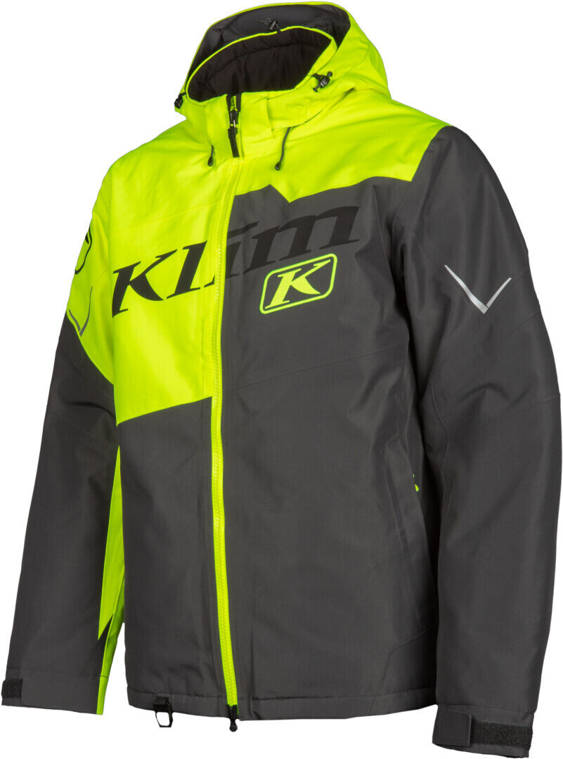 Klim Instinct 2022 Chaqueta para moto de nieve - Negro Gris Amarillo (XL)