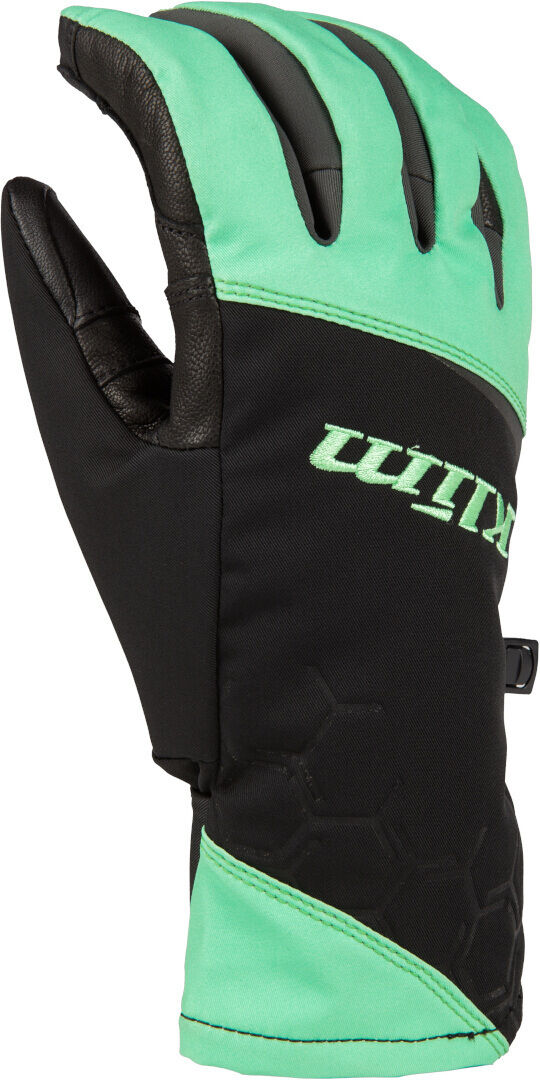 Klim Bombshell Guantes para motos de nieve para damas - Negro Verde (XL)