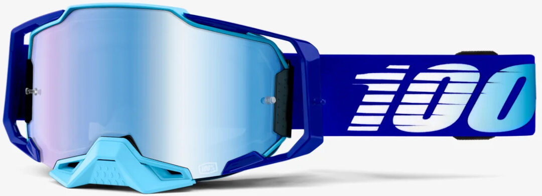 100% Armega Essential Chrome Gafas de motocross - Azul