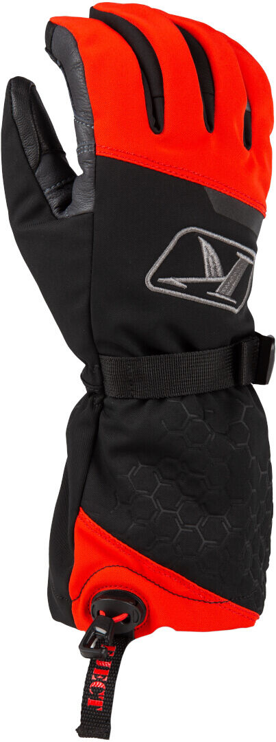 Klim PowerXross Gauntlet Guantes para motos de nieve - Negro Rojo (2XL)