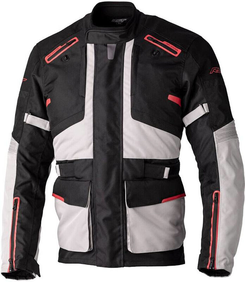 RST Endurance Chaqueta textil de motocicleta - Negro Gris Rojo (M)