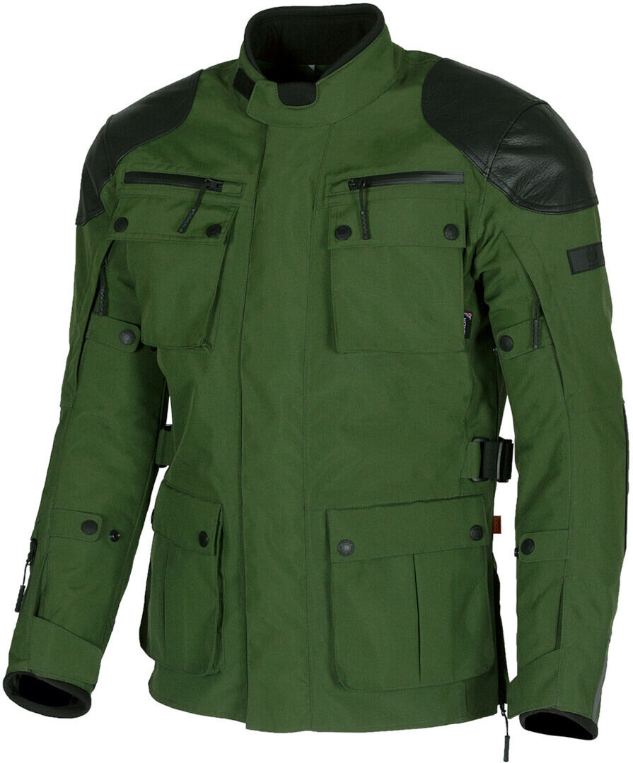 Merlin Sayan D3O Chaqueta textil de motocicleta - Negro Verde (XL)