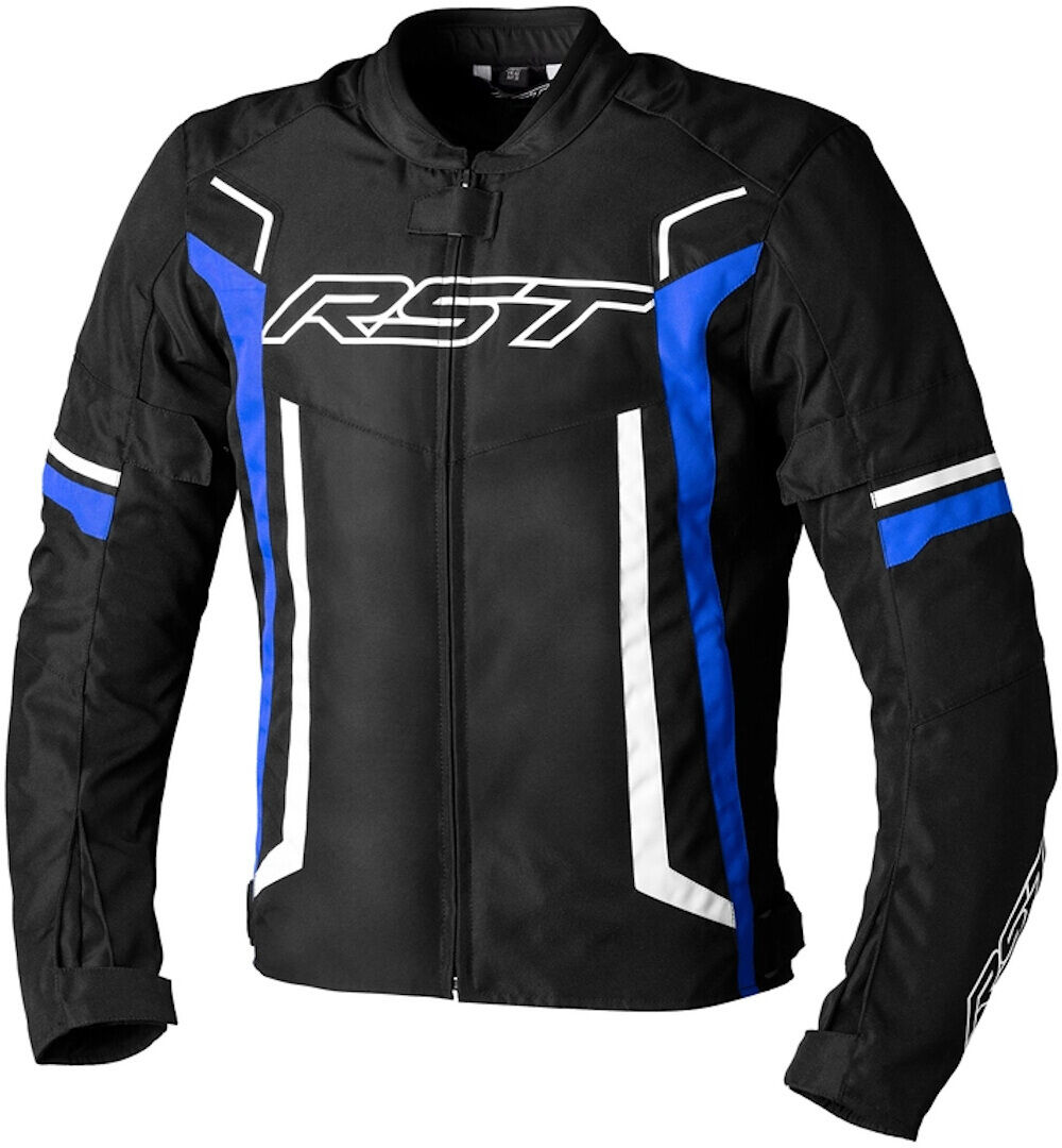 RST Pilot Evo Chaqueta textil de motocicleta - Negro Blanco Azul (M)