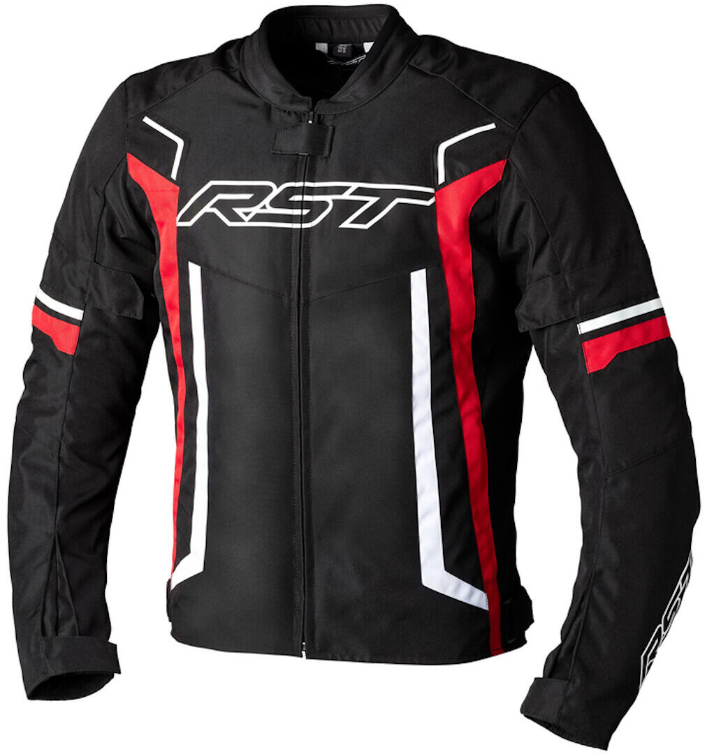 RST Pilot Evo Chaqueta textil de motocicleta - Negro Blanco Rojo (2XL)