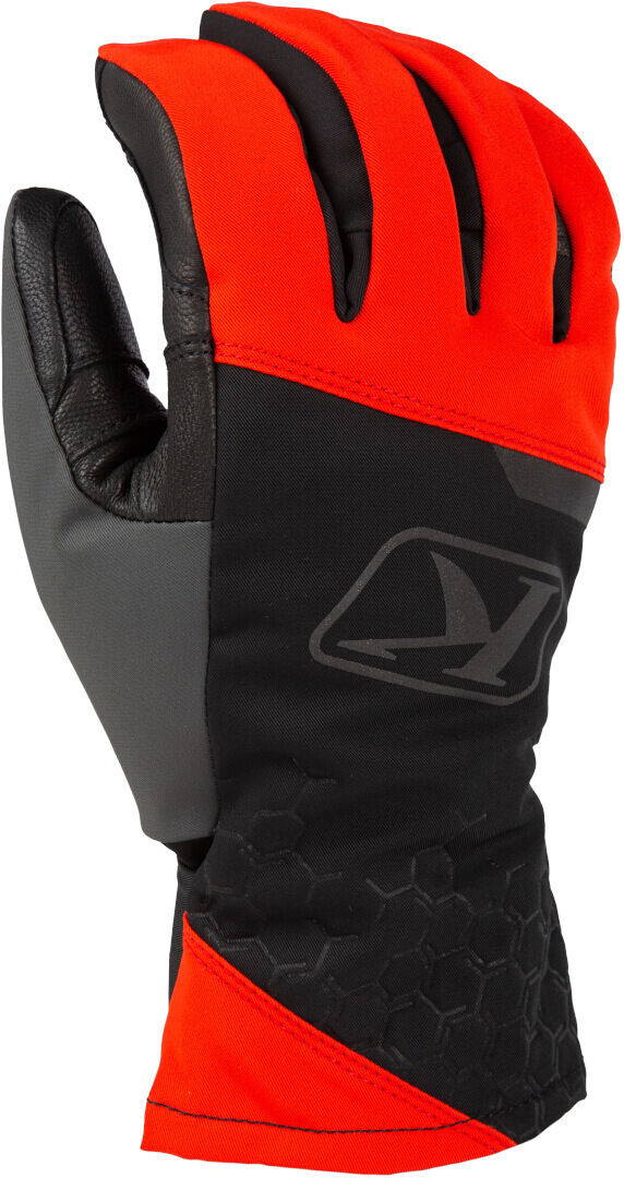 Klim PowerXross Guantes para motos de nieve - Negro Gris Rojo (XL)