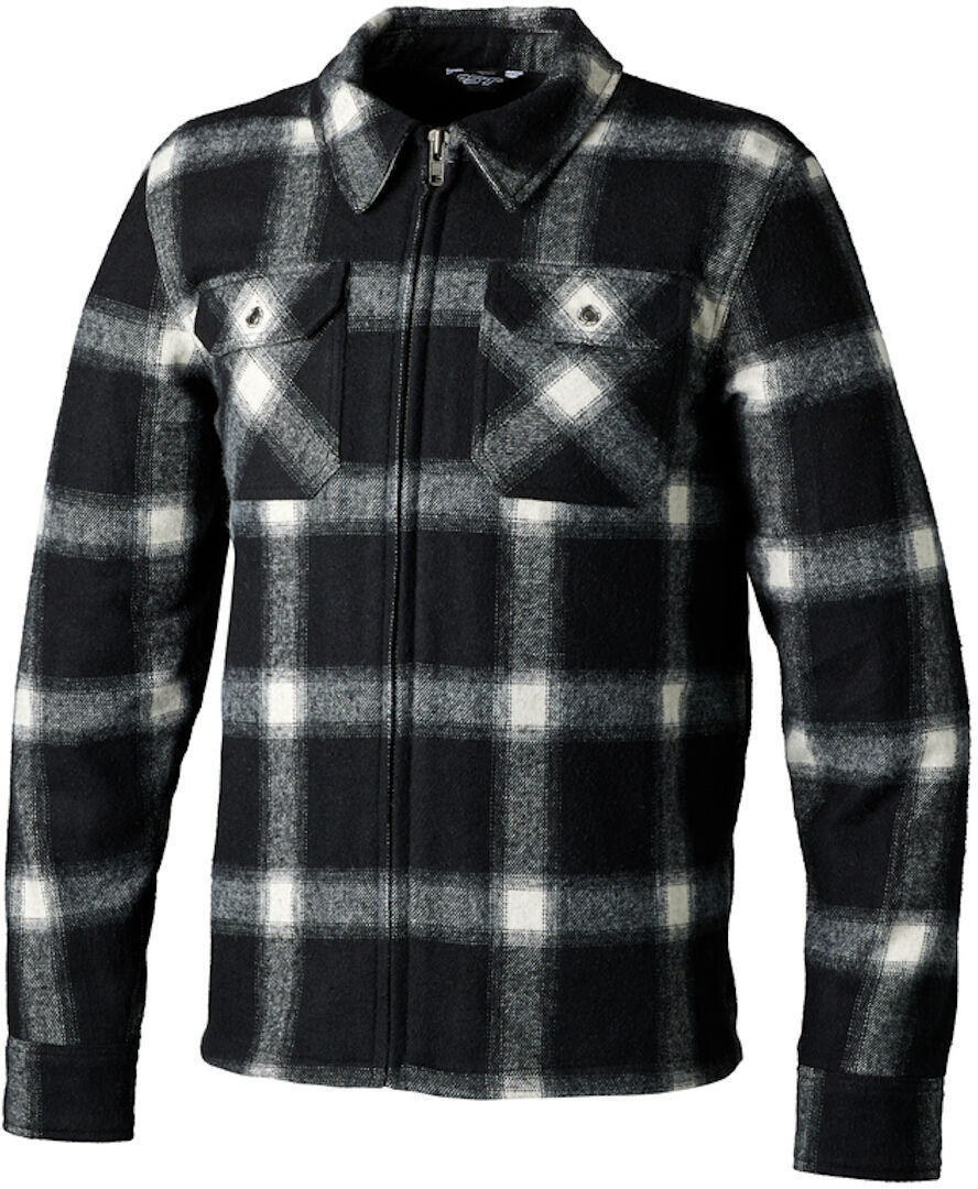 RST Brushed Camisa de moto - Negro Blanco (XS)