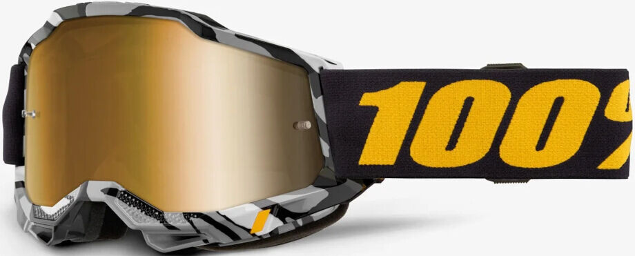 100% Accuri II Gafas de motocross - Negro Gris Amarillo