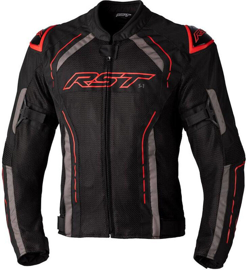 RST S1 Mesh Chaqueta textil de motocicleta - Negro Rojo