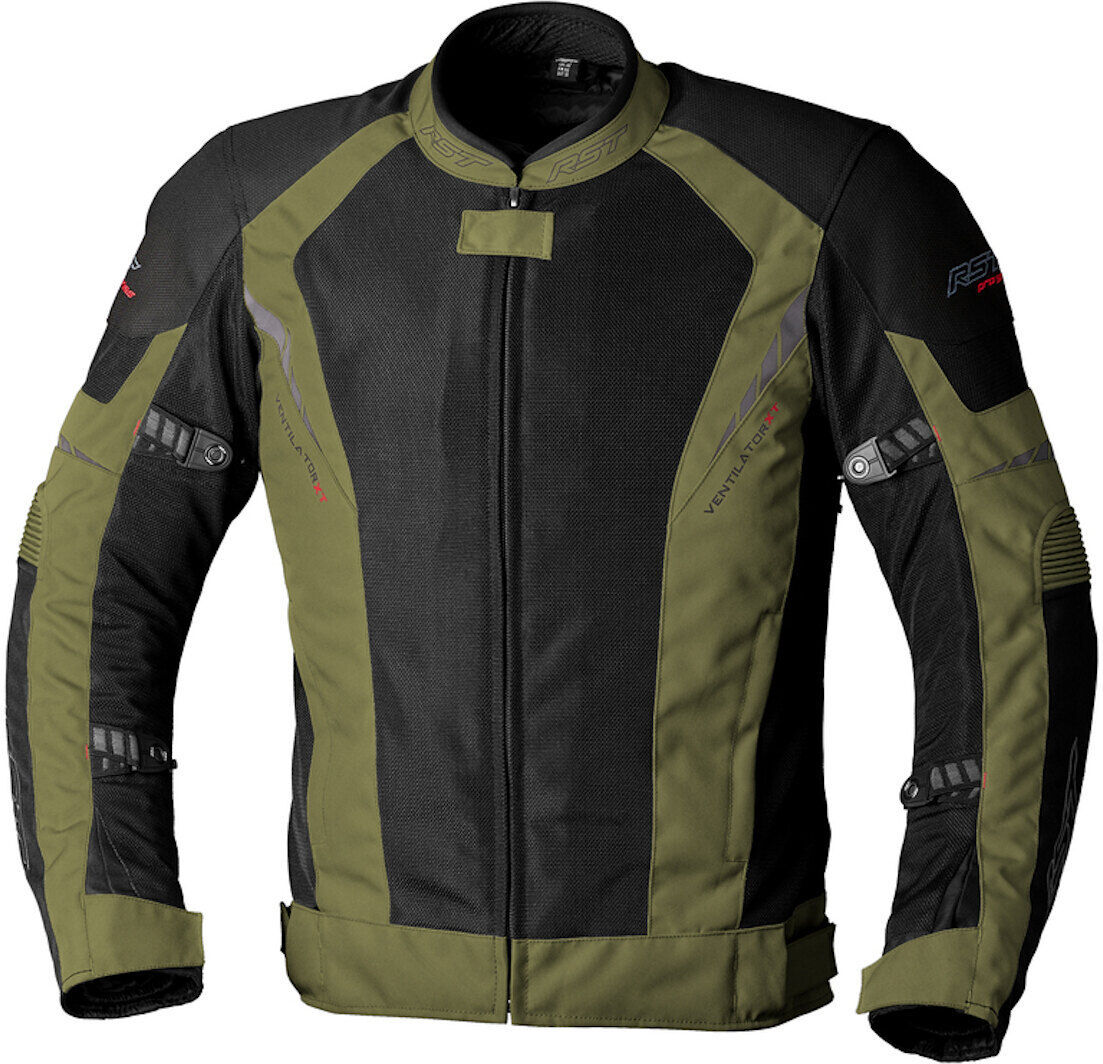 RST Ventilator XT Chaqueta textil de motocicleta - Negro Verde (XL)